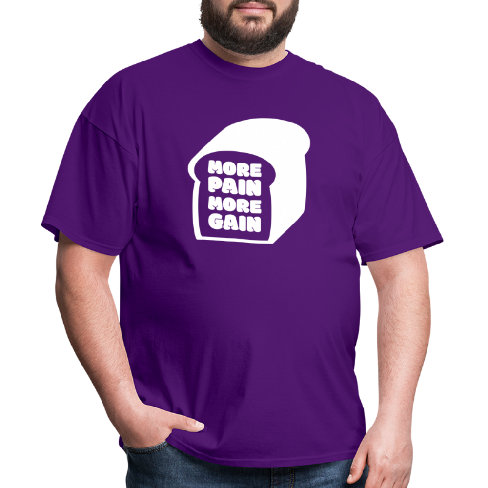 More Pain T-Shirt - White - purple