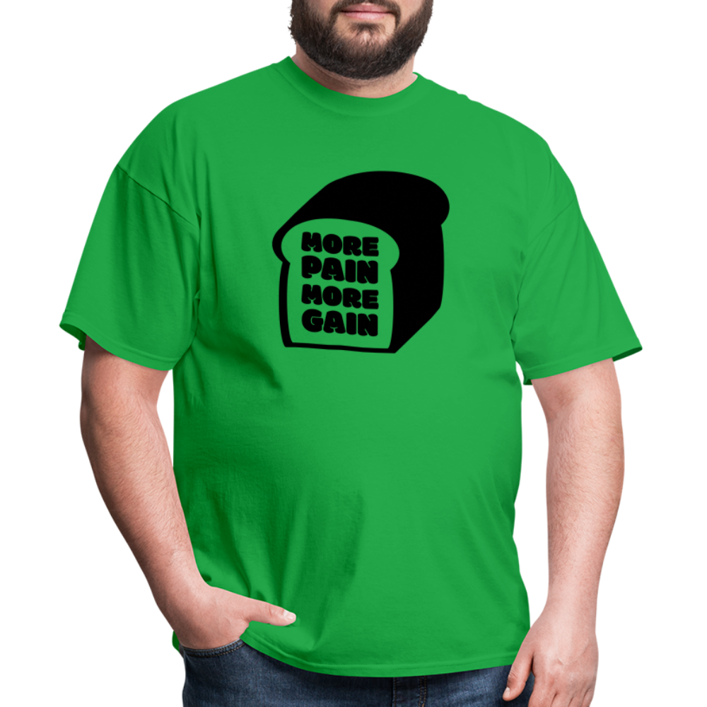 More Pain T-Shirt - Black - bright green