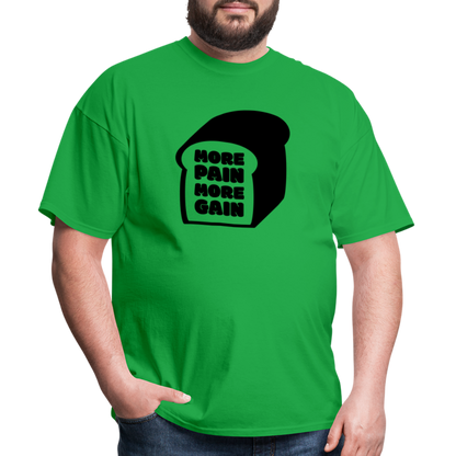 More Pain T-Shirt - Black - bright green