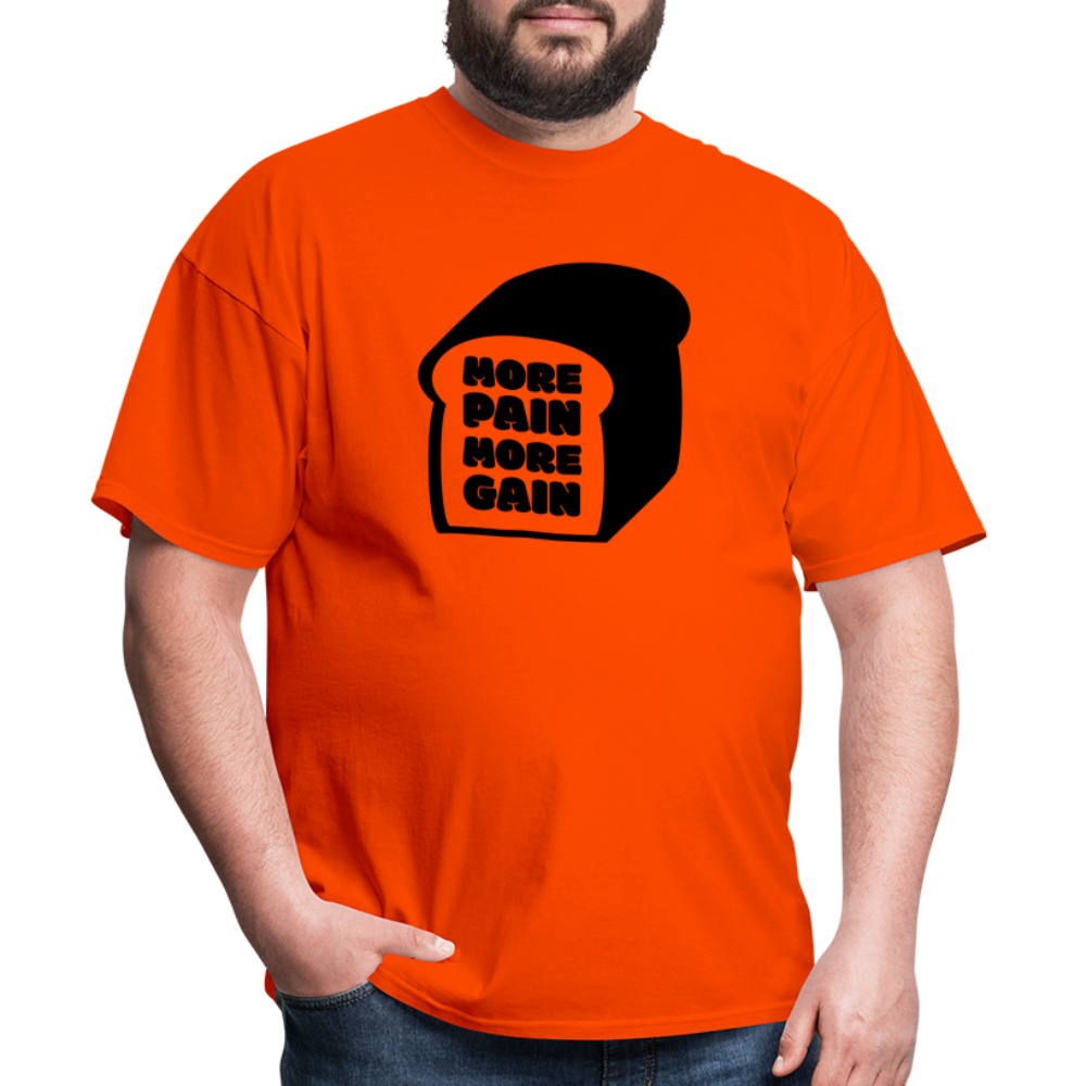 More Pain T-Shirt - Black - orange