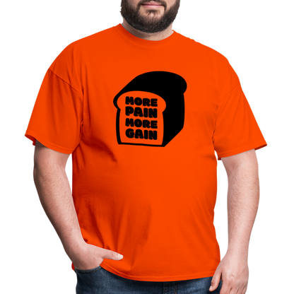 More Pain T-Shirt - Black - orange