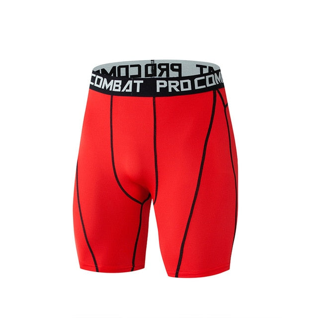 Outlined Compression Short - Red - BIG BUOY CLUB