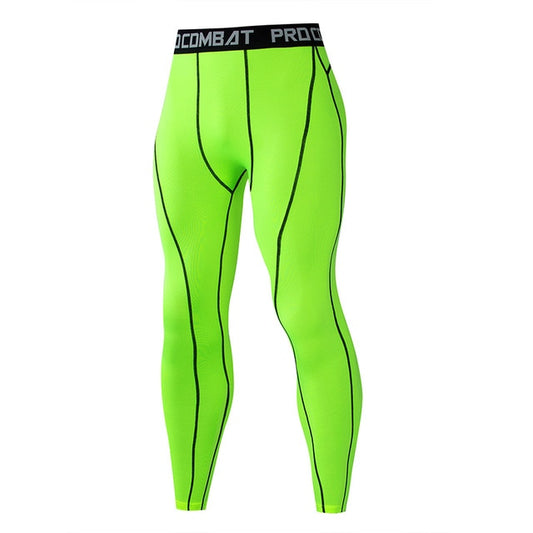 Outlined Compression Pant - Green - BIG BUOY CLUB