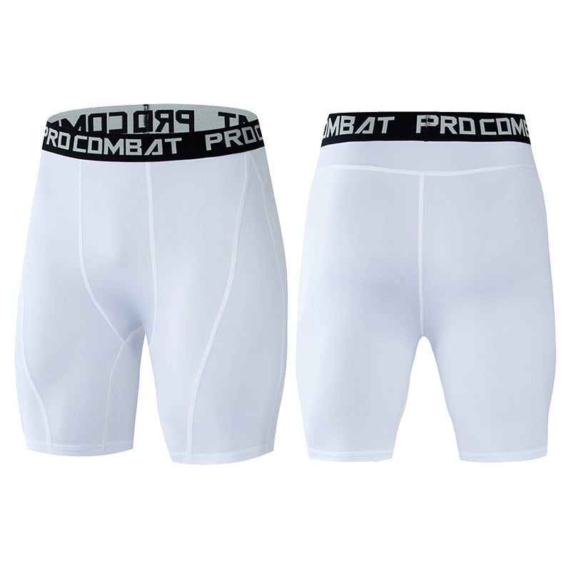 Outlined Compression Short - White - BIG BUOY CLUB