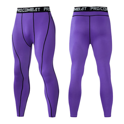 Outlined Compression Pant - Purple - BIG BUOY CLUB