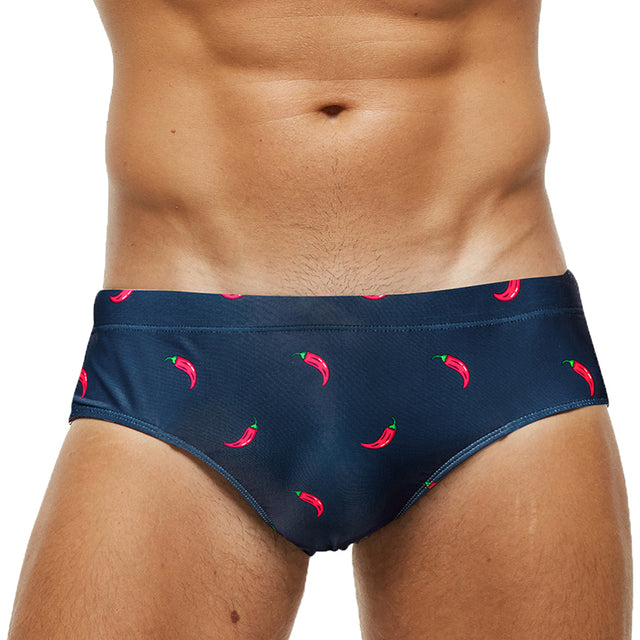 Padded Swim Brief - Peppers
